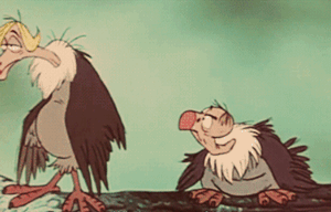 Gif animé vautours parlent